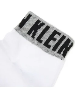 Calvin Klein Combed Cotton Ankle Socks Set Of Three -Falkeis Store 101 3000437 ECA376 WHITE ALT02