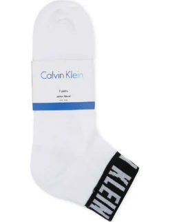 Calvin Klein Combed Cotton Ankle Socks Set Of Three