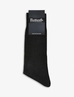 Short Ribbed Silk Socks
