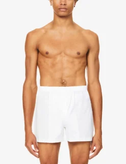 HANRO Sport-fit Cotton Boxers -Falkeis Store 102 1000262 73505101 WHITE ALT02