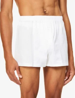 HANRO Sport-fit Cotton Boxers -Falkeis Store 102 1000262 73505101 WHITE ALT04
