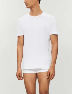 Emporio Armani Pack Of Two Crewneck Cotton-jersey T-shirts