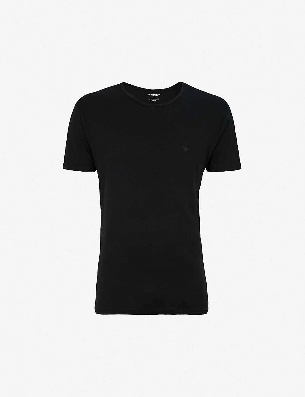 Emporio Armani Crewneck Cotton-jersey T-shirts Pack Of Two 1 Emporio Armani Crewneck Cotton-jersey T-shirts Pack Of Two