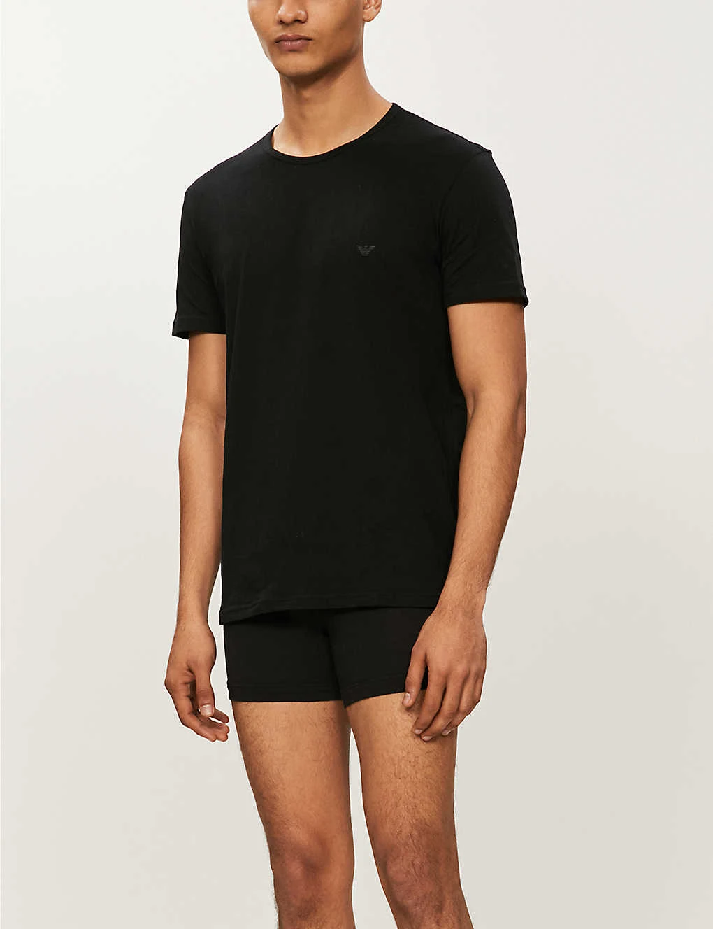 Emporio Armani Crewneck Cotton-jersey T-shirts Pack Of Two 2 Emporio Armani Crewneck Cotton-jersey T-shirts Pack Of Two - Image 2