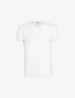 Emporio Armani Pack Of Two V-neck Cotton-jersey T-shirts