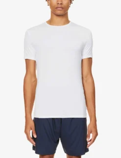 Crewneck Modal T-shirt 9 Crewneck Modal T-shirt -Falkeis Store 102 89001966 8007ALEX001WHI WHITE ALT02