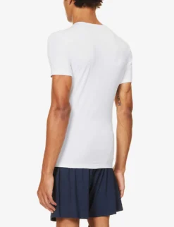 Crewneck Modal T-shirt 10 Crewneck Modal T-shirt -Falkeis Store 102 89001966 8007ALEX001WHI WHITE ALT03