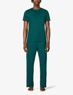 Basel Stretch-jersey T-shirt -Falkeis Store 1037 89001966 3048BASE003GRE FORESTGREEN ALT01