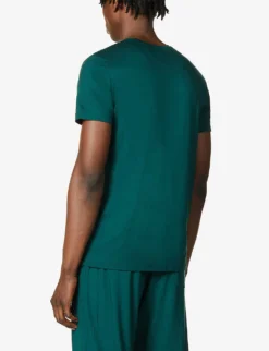 Basel Stretch-jersey T-shirt -Falkeis Store 1037 89001966 3048BASE003GRE FORESTGREEN ALT03