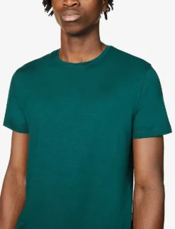 Basel Stretch-jersey T-shirt -Falkeis Store 1037 89001966 3048BASE003GRE FORESTGREEN ALT04