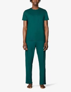 Basel Stretch-jersey Casual Trousers -Falkeis Store 1037 89001966 3558BASE003GRE FORESTGREEN ALT01