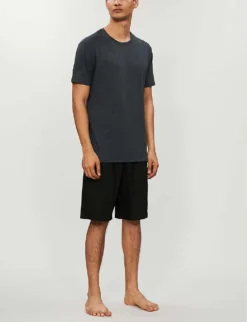 Marlowe Crewneck Stretch-modal T-shirt -Falkeis Store 107 89001966 3048MARL001 ANTHRACITE ALT01