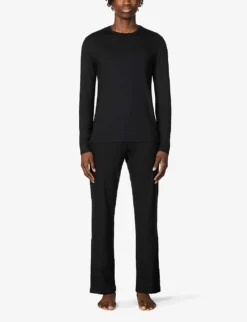 Basel Long-sleeved Stretch-modal Top -Falkeis Store 107 89001966 3083BASELBLACK BLACK ALT01