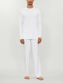Basel Stretch-modal Trousers -Falkeis Store 107 89001966 3558PANT WHITE ALT01