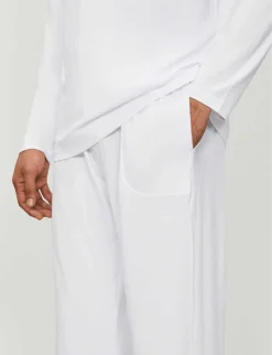 Basel Stretch-modal Trousers -Falkeis Store 107 89001966 3558PANT WHITE ALT03