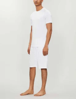 Basel Stretch-modal Shorts -Falkeis Store 107 89001966 3559SHORT WHITE ALT01