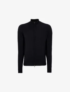 JOHN SMEDLEY Zipped Merino Wool Cardigan