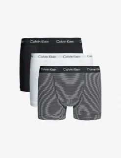 Calvin Klein Cotton Stretch Low-rise Cotton Trunks Pack Of Three