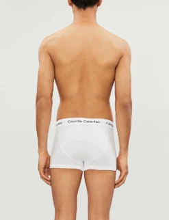 Calvin Klein Logo-detail Slim-fit Pack Of Three Stretch-cotton Trunks 5 Calvin Klein Logo-detail Slim-fit Pack Of Three Stretch-cotton Trunks -Falkeis Store 431 3003262 0000U2664G100 WHITE ALT02