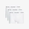 Calvin Klein Logo-detail Slim-fit Pack Of Three Stretch-cotton Trunks