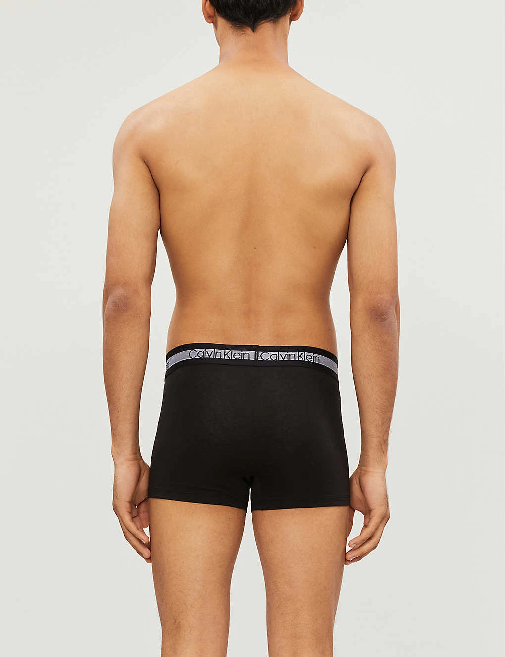 Calvin Klein Classic Logo-detail Classic-fit Pack Of Three Cotton Trunks 3 Calvin Klein Classic Logo-detail Classic-fit Pack Of Three Cotton Trunks - Image 3