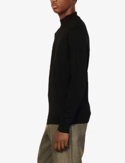 Sandro Turtleneck Wool Jumper -Falkeis Store 74 10081 SHPTR00102 BLACK ALT02