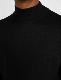 Sandro Turtleneck Wool Jumper -Falkeis Store 74 10081 SHPTR00102 BLACK ALT04