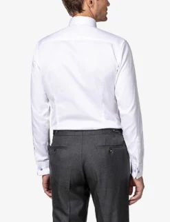 ETON Contemporary-fit Double-cuff Cotton Shirt -Falkeis Store 847 10065 300079312 WHITE ALT02