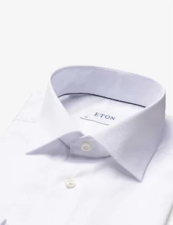 ETON Contemporary-fit Double-cuff Cotton Shirt -Falkeis Store 847 10065 300079312 WHITE ALT05