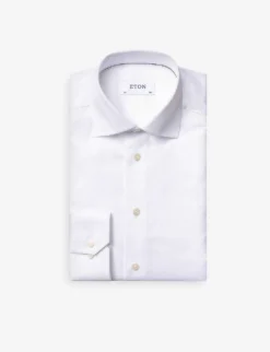 ETON Slim-fit Cotton-twill Shirt -Falkeis Store 847 10065 300079511 WHITE ALT05