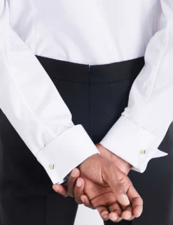 ETON Plissé Contemporary -fit Double-cuff Cotton Shirt -Falkeis Store 847 10065 631570310 WHITE ALT06