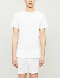 Sunspel Q14 Cellular Cotton T-shirt 7 Sunspel Q14 Cellular Cotton T-shirt -Falkeis Store R00053530 WHITE ALT02
