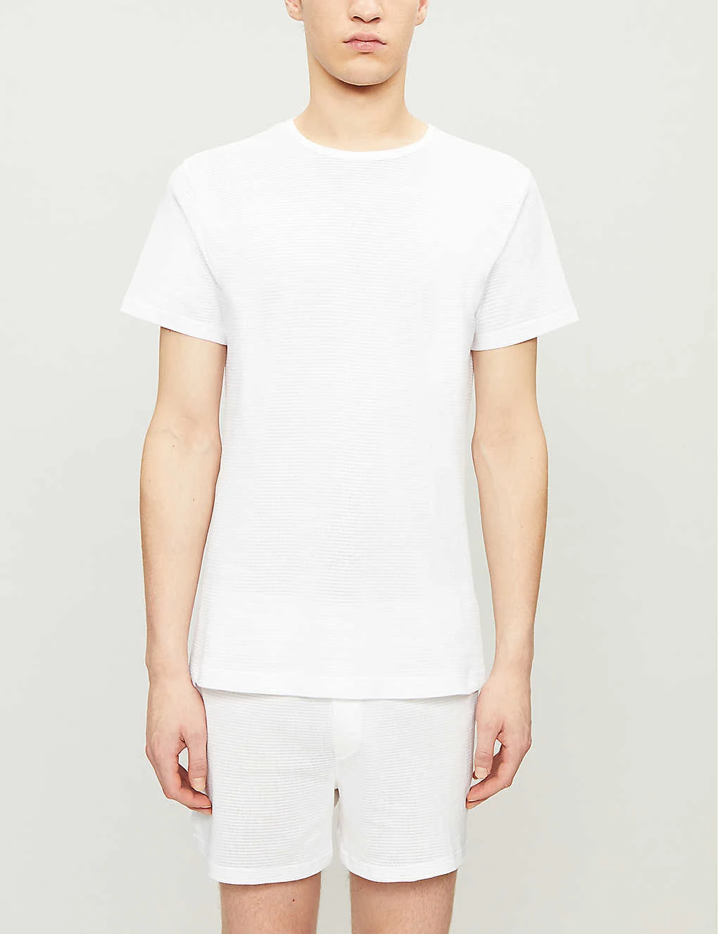 Sunspel Q14 Cellular Cotton T-shirt 4 Sunspel Q14 Cellular Cotton T-shirt - Image 4