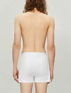 Sunspel Q82 Loose-fit Superfine Cotton Boxers 6 Sunspel Q82 Loose-fit Superfine Cotton Boxers -Falkeis Store R00053591 WHITE ALT01