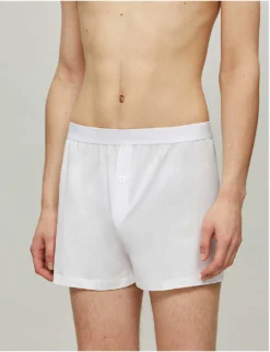 Sunspel Q82 Loose-fit Superfine Cotton Boxers 7 Sunspel Q82 Loose-fit Superfine Cotton Boxers -Falkeis Store R00053591 WHITE ALT02