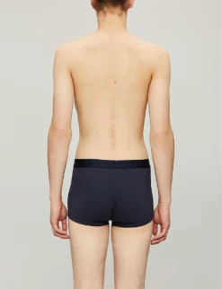 Sunspel Stretch-cotton Trunks -Falkeis Store R00053605 NAVY ALT01