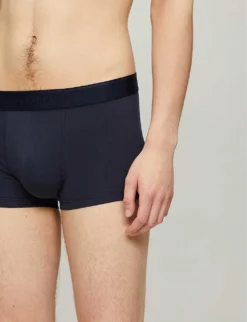 Sunspel Stretch-cotton Trunks -Falkeis Store R00053605 NAVY ALT02