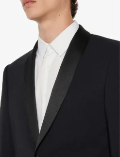 Sandro Shawl-collar Wool Tuxedo Jacket -Falkeis Store R00059578 NAVYBLUE ALT03
