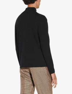 Sandro Half-zip Wool Jumper 7 Sandro Half-zip Wool Jumper -Falkeis Store R03630693 NOIRGRIS ALT02