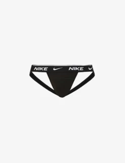 Nike Logo-print Stretch-cotton Jockstraps Pack Of Three
