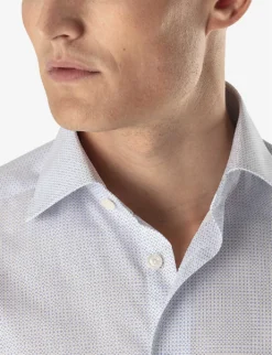 ETON Business Point-collar Contemporary-fit Cotton-poplin Shirt -Falkeis Store R03675398 LIGHTBLUE ALT02