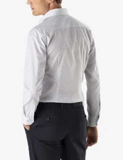 ETON Business Point-collar Contemporary-fit Cotton-poplin Shirt -Falkeis Store R03675398 LIGHTBLUE ALT03