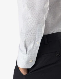 ETON Business Point-collar Contemporary-fit Cotton-poplin Shirt -Falkeis Store R03675398 LIGHTBLUE ALT04