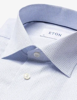 ETON Business Point-collar Contemporary-fit Cotton-poplin Shirt -Falkeis Store R03675398 LIGHTBLUE ALT05