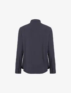 AllSaints Lovell Slim-fit Cotton Shirt -Falkeis Store R03675573 INKNAVY ALT04