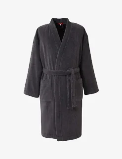 Alizee Spread-collar Cotton Bathrobe