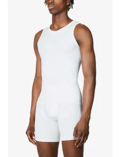 Spanx Sculpt Regular-fit Stretch-cotton Tank Top -Falkeis Store R03699073 WHITE ALT02