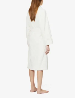 Étoile Self-tie Cotton-blend Robe 8 Étoile Self-tie Cotton-blend Robe -Falkeis Store R03718621 NACRE ALT03