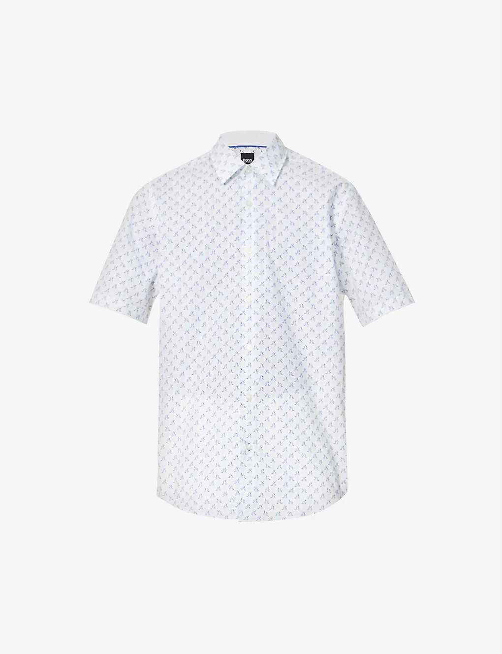 Boss Geometric-print Regular-fit Cotton Shirt 1 Boss Geometric-print Regular-fit Cotton Shirt