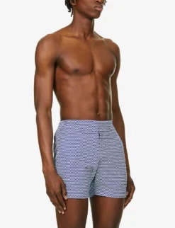 Classic Graphic-print Regular-fit Swim Shorts 7 Classic Graphic-print Regular-fit Swim Shorts -Falkeis Store R03766967 NAVY ALT02